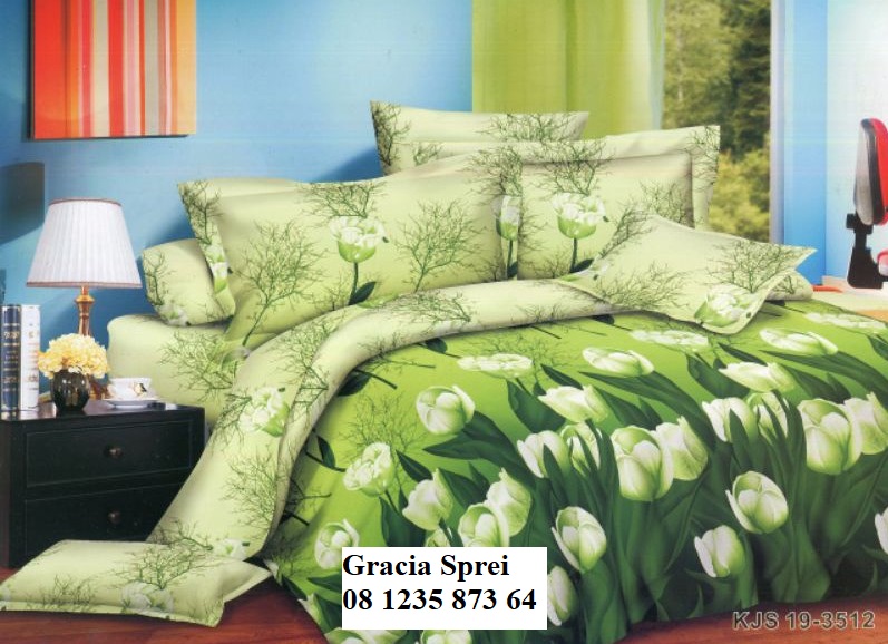 <p>Sprei Disperse Bunga Hijau dengan kualiatas hom
